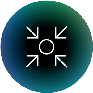 Abstract circle graphic representing human first